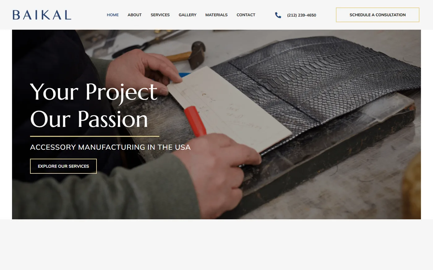 Baikal Inc. website homepage