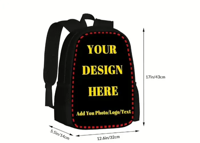 Two school backpacks of different heights photographed side by side to show a size comparison